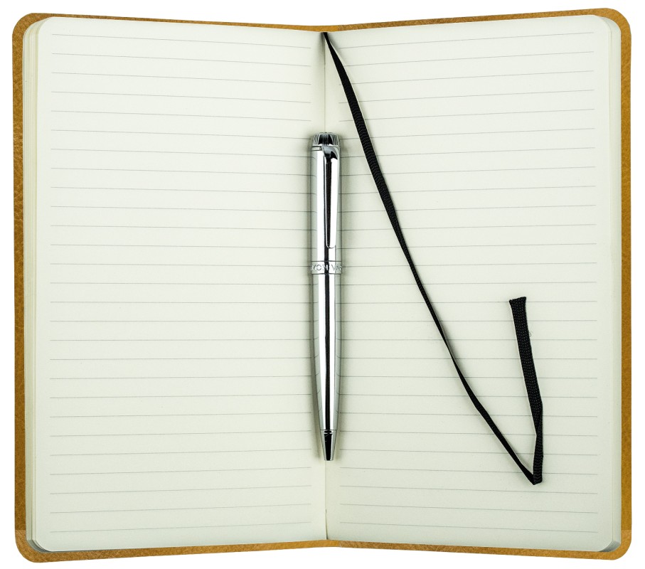 Notizbuch DIN A5 schmal (gebunden) | Echtleder | VINTAGE hellbraun