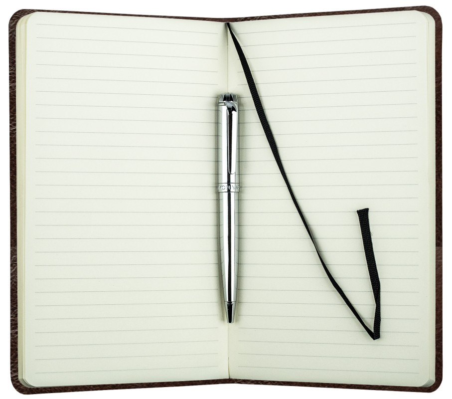 Notizbuch DIN A5 schmal (gebunden) | Echtleder | VINTAGE dunkelbraun