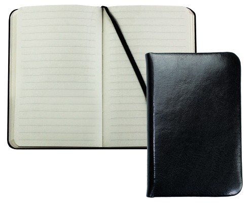Notizbuch Pocket Format (gebunden) | Echtleder | VINTAGE schwarz