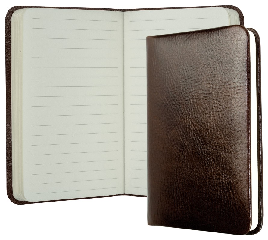 Notizbuch Pocket Format (gebunden) | Echtleder | VINTAGE dunkelbraun