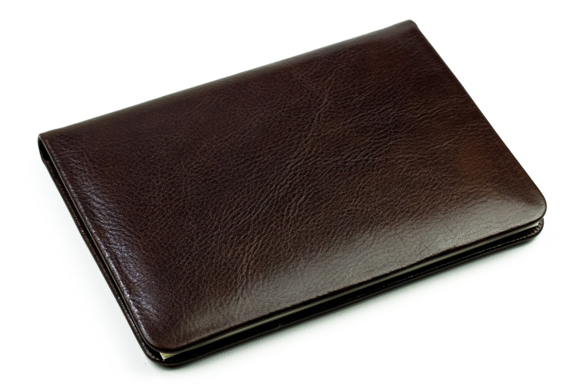 Adressbuch DIN A6+ (gebunden) | Echtleder | VINTAGE dunkelbraun