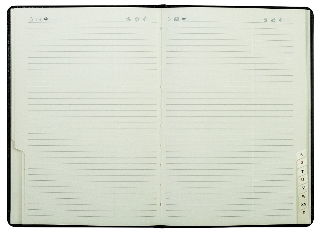 Adressbuch DIN A5 (gebunden) | Echtleder | VINTAGE schwarz