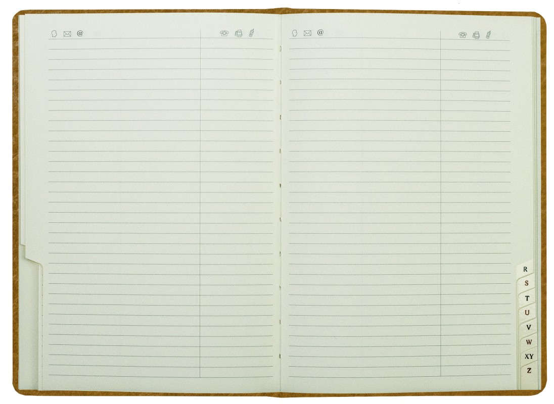 Adressbuch DIN A5 (gebunden) | Echtleder | VINTAGE hellbraun