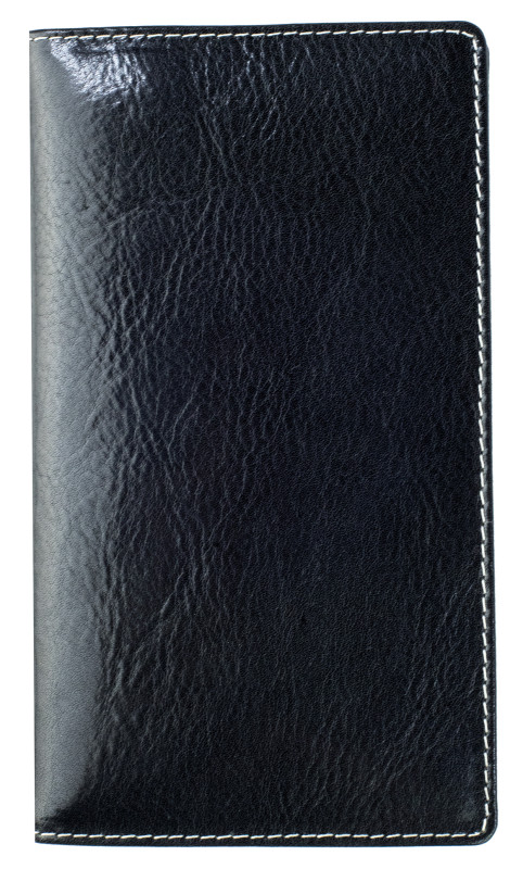 Leporello Faltkalender deutsch 2027 PREMIUM LEDER VINTAGE schwarz