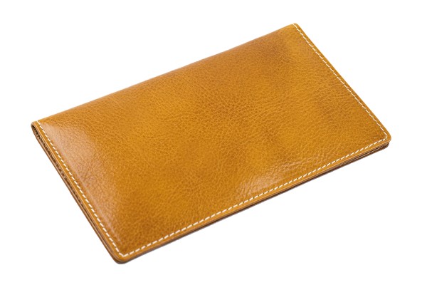 Preview: Leporello Faltkalender deutsch 2026 PREMIUM LEDER VINTAGE cuoiobraun