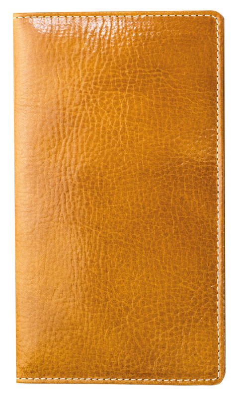 Leporello Faltkalender deutsch 2027 PREMIUM LEDER VINTAGE cuoiobraun