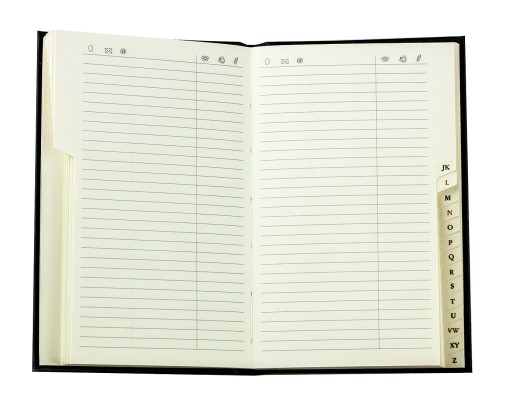 Adressbuch Pocket Format (gebunden) | Echtleder | VINTAGE schwarz