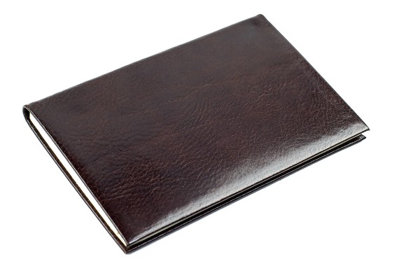 Preview: Adressbuch Pocket Format (gebunden) | Echtleder | VINTAGE dunkelbraun