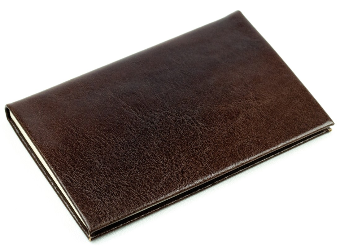 Adressbuch Pocket Format (gebunden) | Echtleder | VINTAGE dunkelbraun