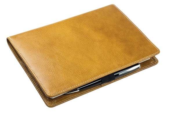 Kalenderbuch DIN A5 für das Jahr 2025 + 2026 PREMIUM LEDER VINTAGE cuoiobraun