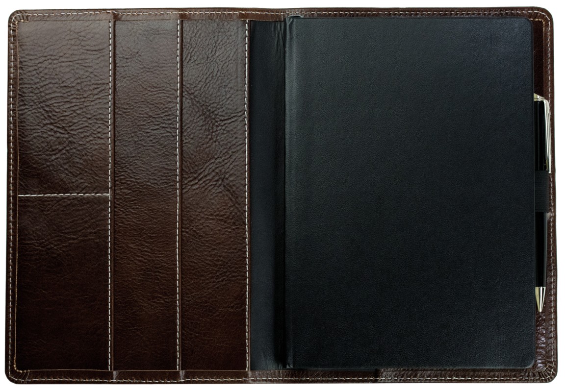 Kalenderbuch DIN A5 für das Jahr 2027 PREMIUM LEDER VINTAGE marronebraun