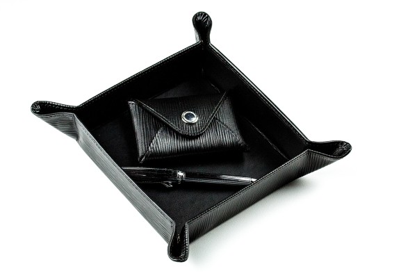 Taschenleerer PREMIUM LEDER MANHATTAN schwarz mit Paglia Narbung