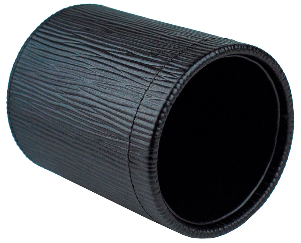 Stifteköcher PREMIUM LEDER MANHATTAN schwarz mit Paglia Narbung
