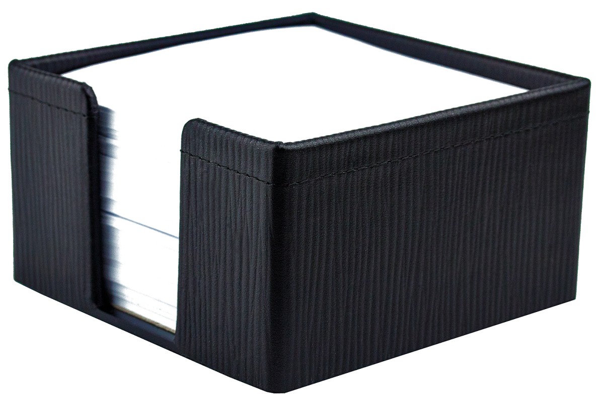 Zettelkasten PREMIUM LEDER MANHATTAN schwarz mit Paglia Narbung