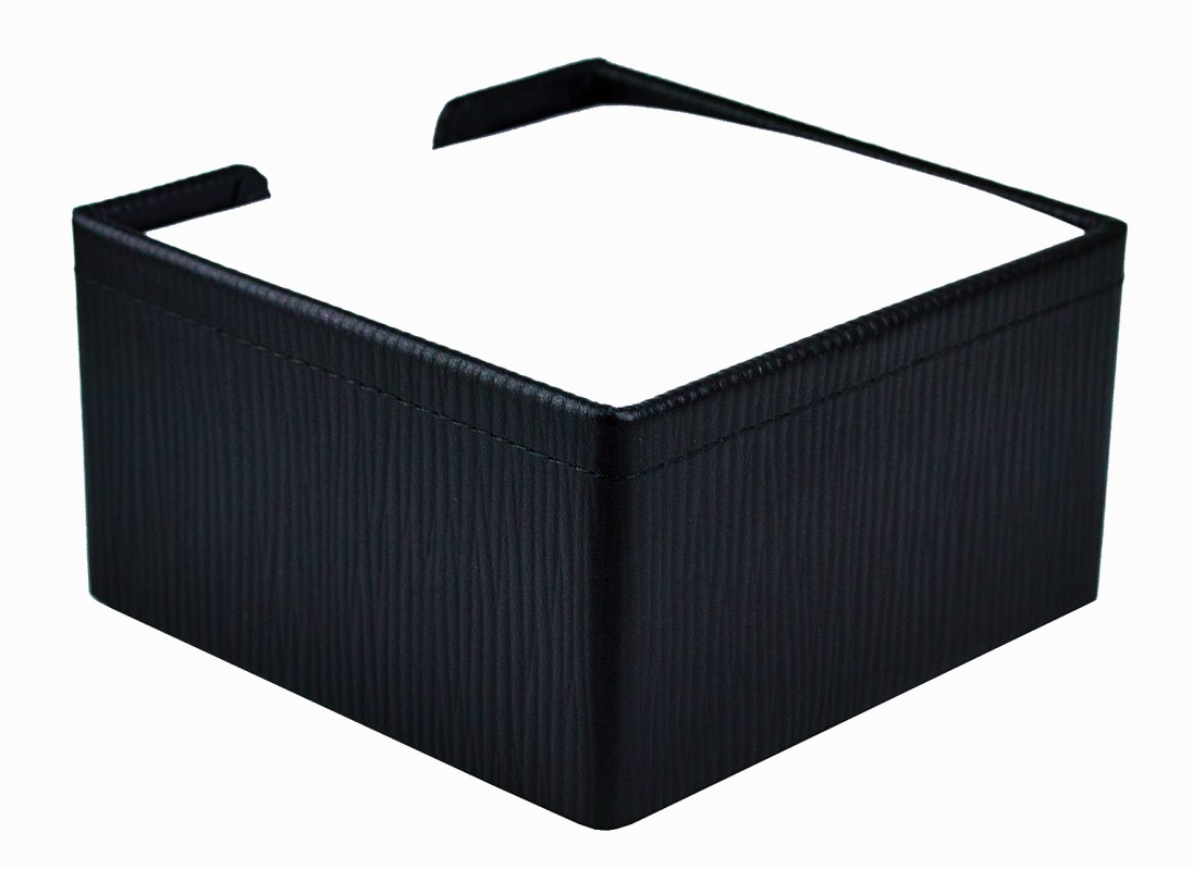 Zettelkasten PREMIUM LEDER MANHATTAN schwarz mit Paglia Narbung