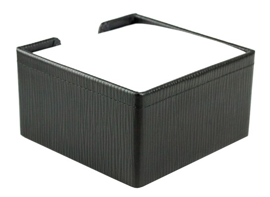 Zettelkasten PREMIUM LEDER MANHATTAN schwarz mit Paglia Narbung
