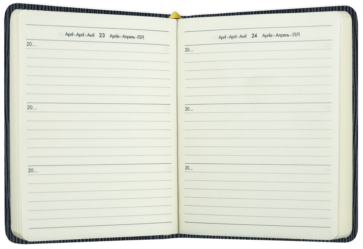 3 Jahreskalender (vergleichend) PREMIUM LEDER MANHATTAN Paglia schwarz