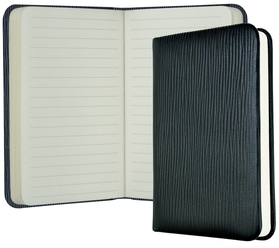 Notizbuch Pocket Format (gebunden) | Echtleder | PAGLIA schwarz