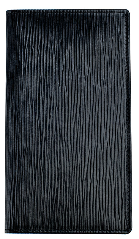Leporello Faltkalender deutsch 2027 PREMIUM LEDER MANHATTAN Paglia schwarz