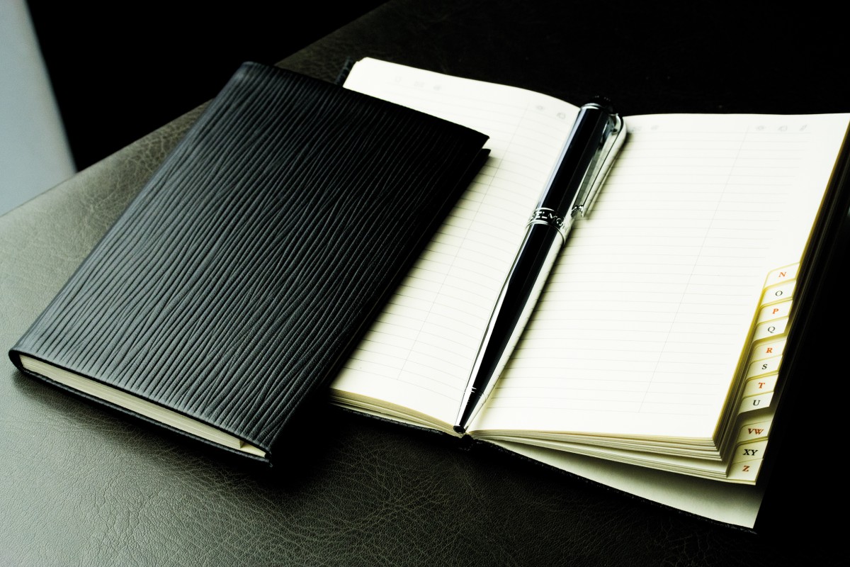 Adressbuch Pocket Format (gebunden) | Echtleder | PAGLIA schwarz