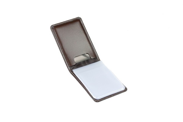 Kartenetui mit 24 Klarsichthüllen CAMBRIDGE Top Grain Rindspaltleder dunkelbraun - RFID Protected