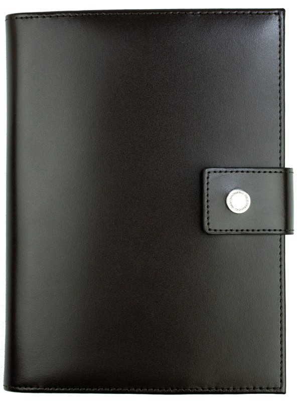 Buchkalender (auswechselbar) DIN A5 für 2026, Cambridge Top Grain Leder, dunkelbraun