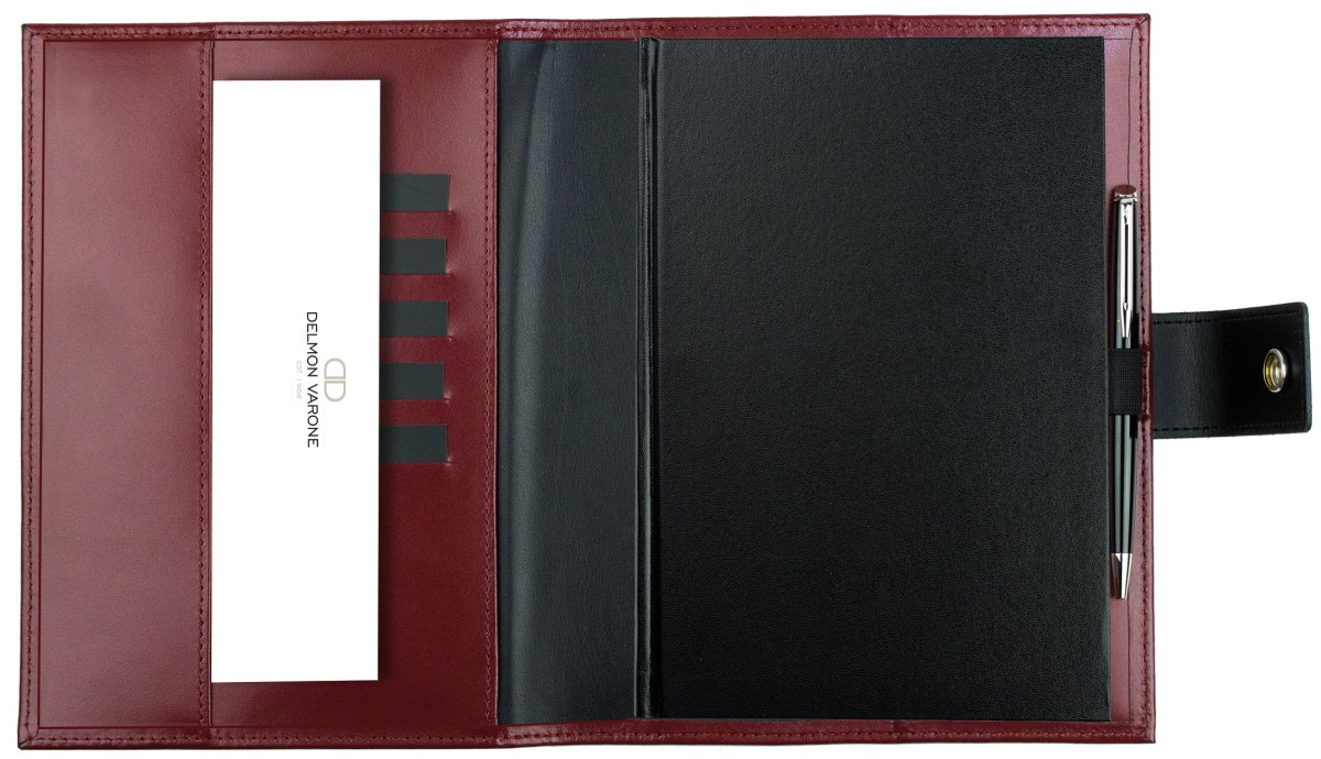 Buchkalender (auswechselbar) DIN A5 für 2026 + 2027, Cambridge Top Grain Leder, rot