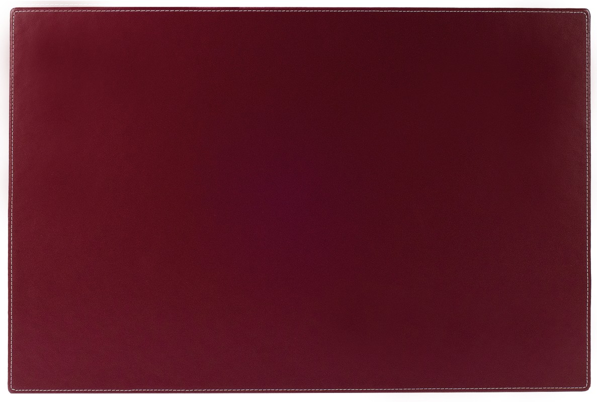 Schreibunterlage 65 x 45, CAMBRIDGE Top Grain Rindspaltleder mit heller Kontrastnaht, rot