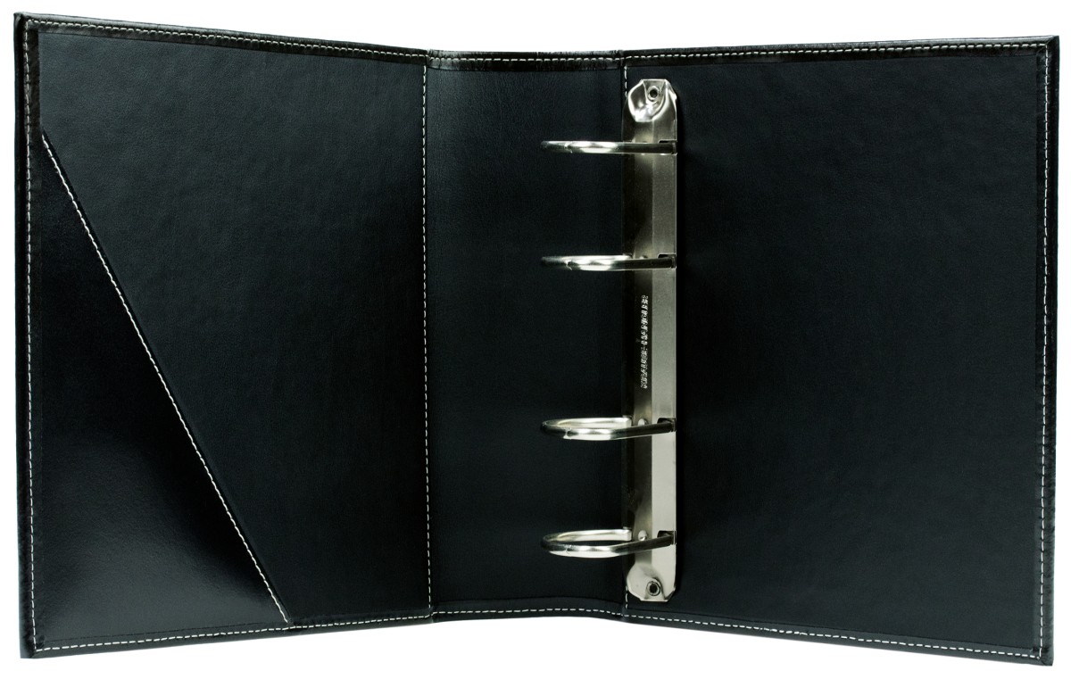 Ordner DIN A5 | Echtleder | CAMBRIDGE schwarz