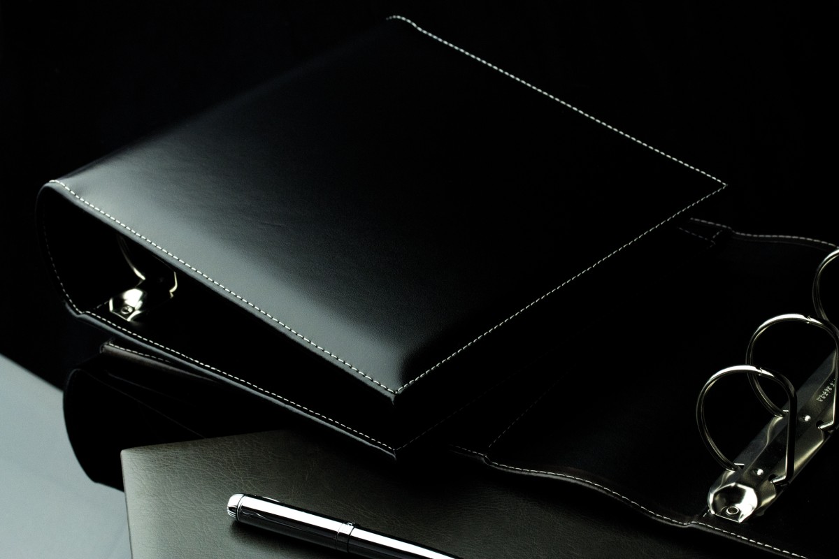 Ordner DIN A5 | Echtleder | CAMBRIDGE schwarz