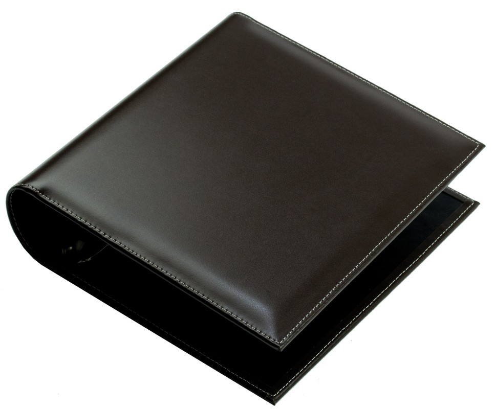 Ordner DIN A5 | Echtleder | CAMBRIDGE dunkelbraun