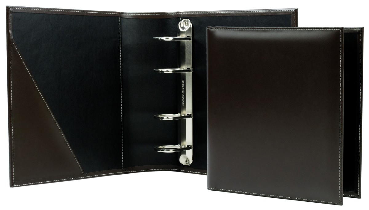 Ordner DIN A5 | Echtleder | CAMBRIDGE dunkelbraun