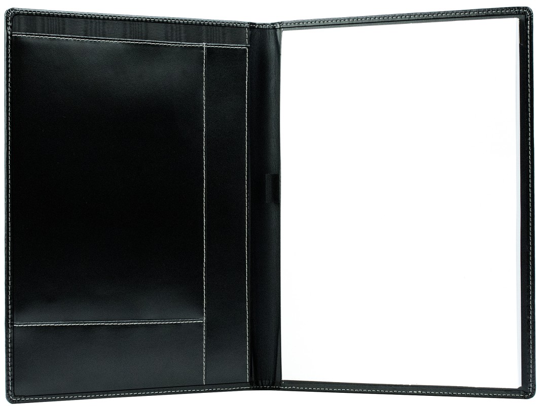 Schreibmappe DIN A4, incl. Memoblock CAMBRIDGE Top Grain Rindleder schwarz