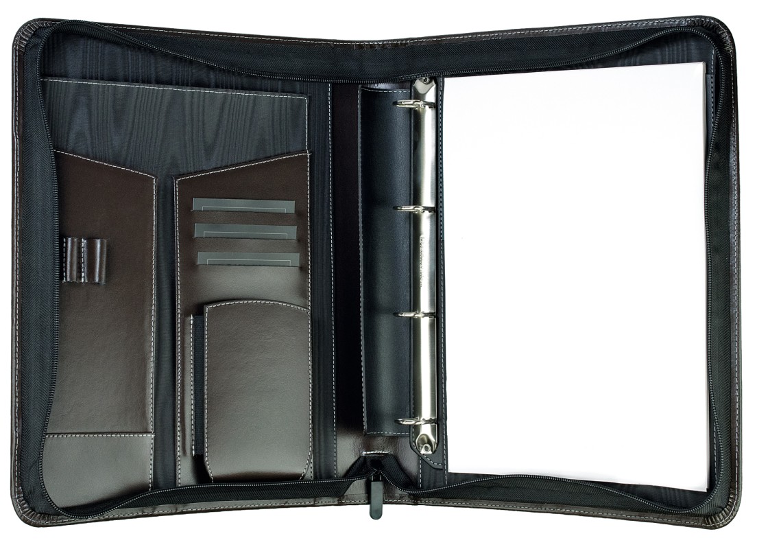 Manger Orga Mappe XXL in CAMBRIDGE Top Grain Rindleder dunkelbraun