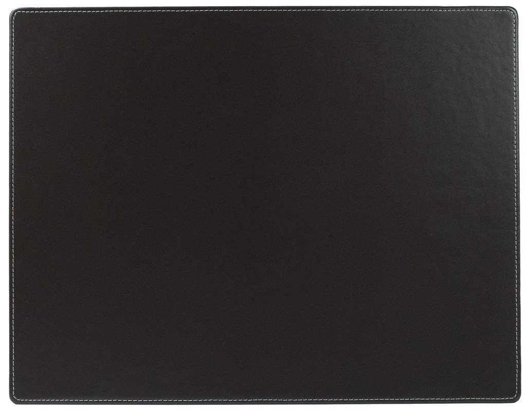 Schreibunterlage Sekretär 35 x 45, CAMBRIDGE Top Grain Rindspaltleder mit heller Kontrastnaht,  dunkelbraun