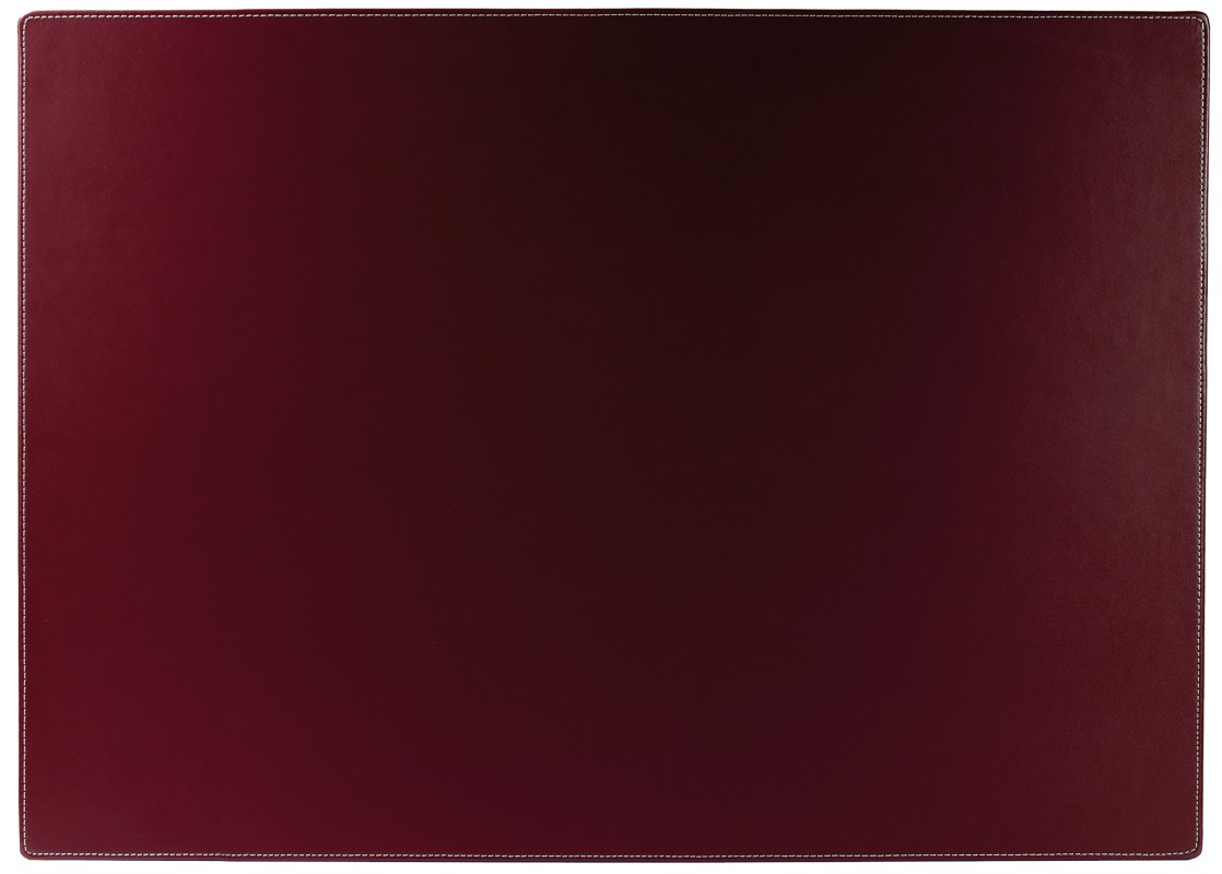 Schreibunterlage XXL 50 x 70, CAMBRIDGE Top Grain Rindspaltleder mit heller Kontrastnaht, rot