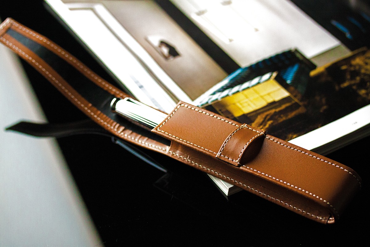 Schreibgeräteetui UNO CAMBRIDGE Top Grain Leder hellbraun