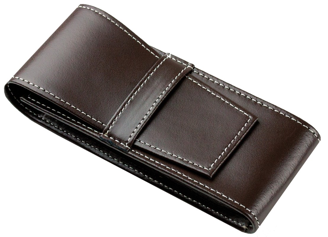 Schreibgeräteetui TRIO CAMBRIDGE Top Grain Leder dunkelbraun