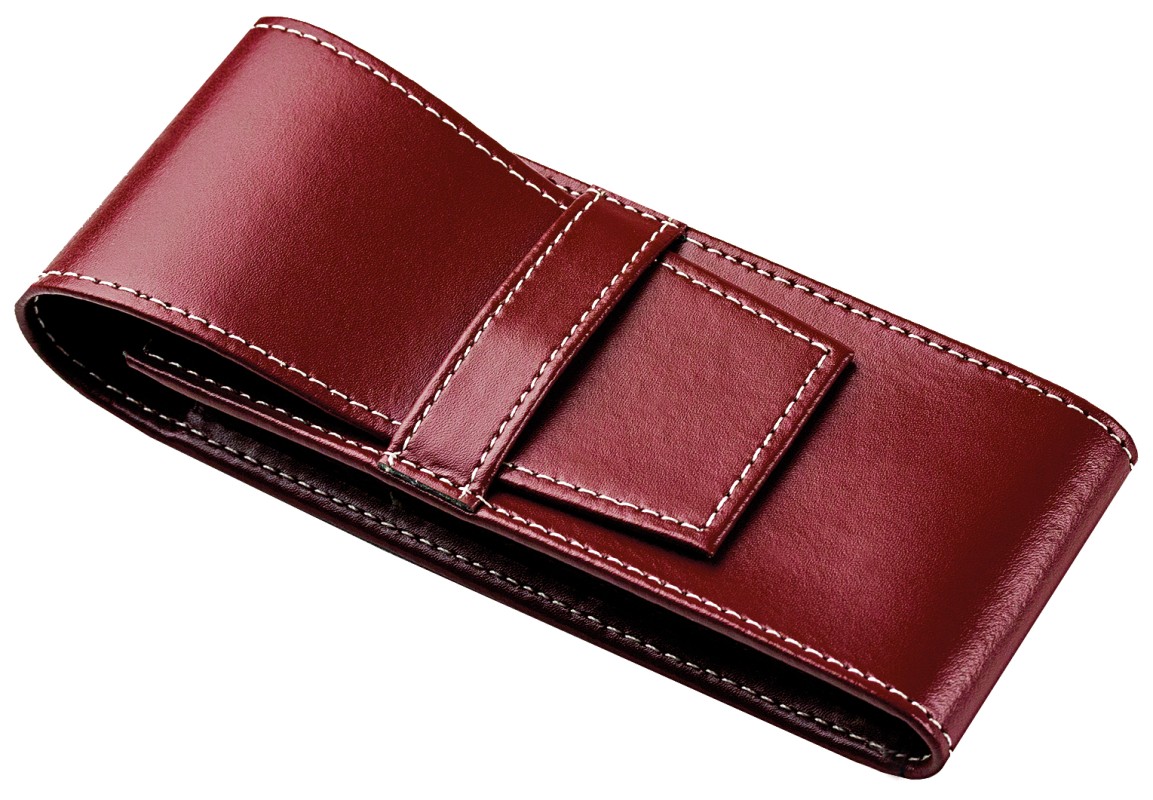 Schreibgeräteetui TRIO CAMBRIDGE Top Grain Leder rot