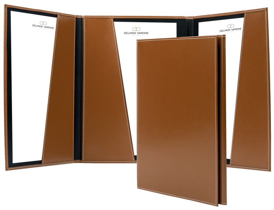 Vertragsmappe DIN A4 | Echtleder | CAMBRIDGE hellbraun