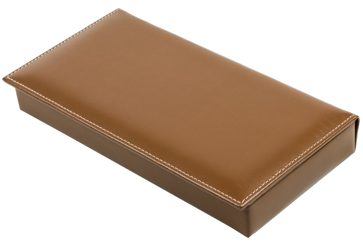 Ablagekasten mit Deckel CAMBRIDGE Top Grain Rindspaltleder hellbraun