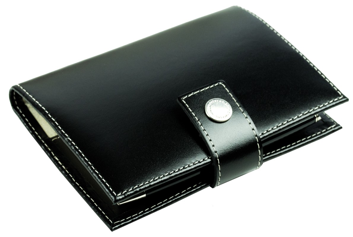 Pocket Design Diary Mini für das Jahr 2026, Cambridge Top Grain Leder, schwarz