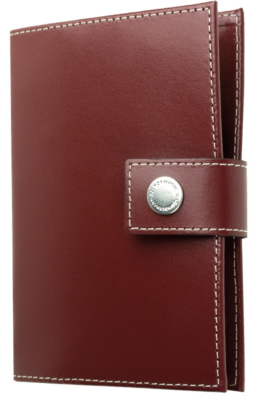 Pocket Design Diary Mini für das Jahr 2026, Cambridge Top Grain Leder, rot