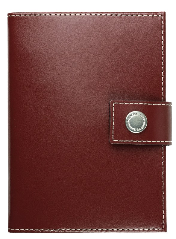 Pocket Design Diary Mini für das Jahr 2026, Cambridge Top Grain Leder, rot