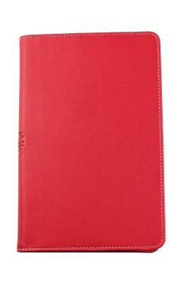 Notizbuch cirka DIN A5 Lederimitat ECO APPLE LEATHER rot