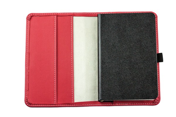 Pocket Notizbuch Lederimitat ECO APPLE LEATHER rot