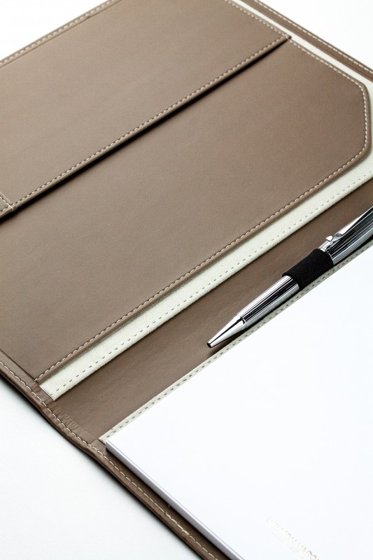 Schreibmappe DIN A4 ECO APPLE LEATHER Lederimitat braun