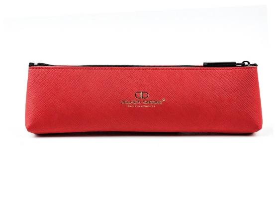Schlamper Etui SMALL SAFFIANO Lederimitat rot