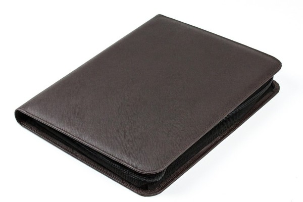 Manager Orgamappe DIN A4 SMALL SAFFIANO Lederimitat dunkelbraun
