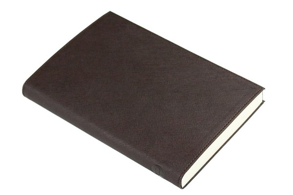 Notizbuch DIN A5 SAFFIANO Lederimitat dunkelbraun